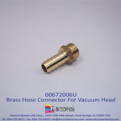 00672006U BRASS HOSE CONNECTOR FOR VACUUM HEAD